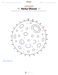 Merkur (Planet) druckbare Arbeitsblatt Vorschau