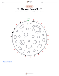 Mercury (planet) printable worksheet preview