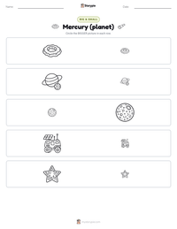 Mercury (planet) printable worksheet preview