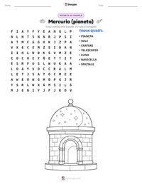 Anteprima della scheda stampabile di Mercurio (pianeta)