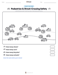 Pedestrian & Street-Crossing Safety printable worksheet preview