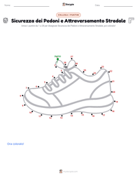 Anteprima della scheda stampabile di Sicurezza dei Pedoni e Attraversamento Stradale