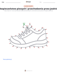 Podgląd drukowalnego arkusza ćwiczeń Bezpieczeństwo pieszych i przechodzenia przez jezdnię