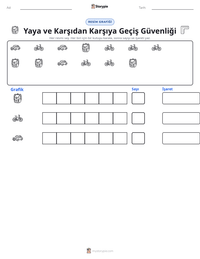 Yaya ve Karşıdan Karşıya Geçiş Güvenliği yazdırılabilir çalışma sayfası önizlemesi