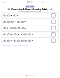 Pedestrian & Street-Crossing Safety printable worksheet preview