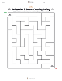 Pedestrian & Street-Crossing Safety printable worksheet preview