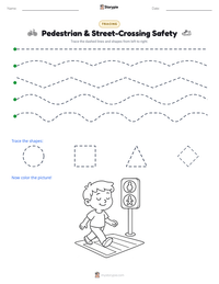 Pedestrian & Street-Crossing Safety printable worksheet preview