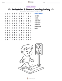 Pedestrian & Street-Crossing Safety printable worksheet preview