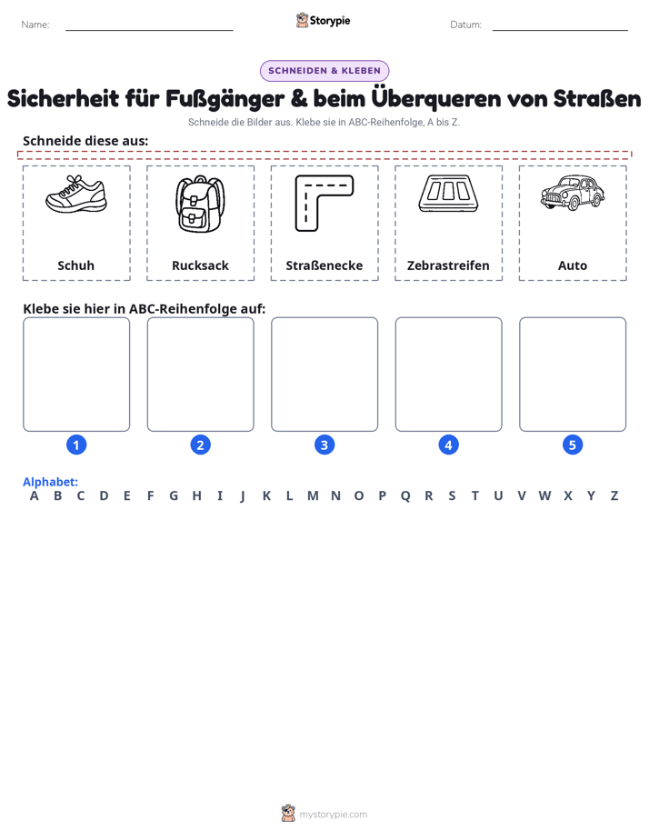 Schneiden & Einfügen Alphabet