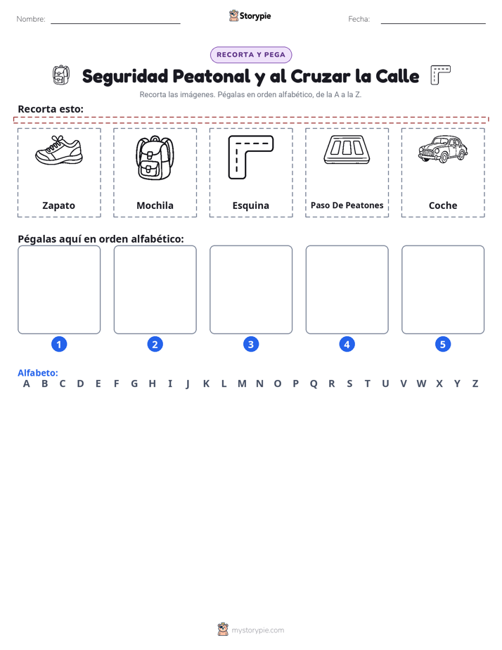 Cortar y Pegar el Alfabeto