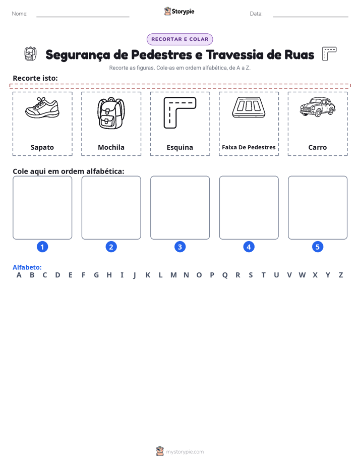 Recortar & Colar Alfabeto
