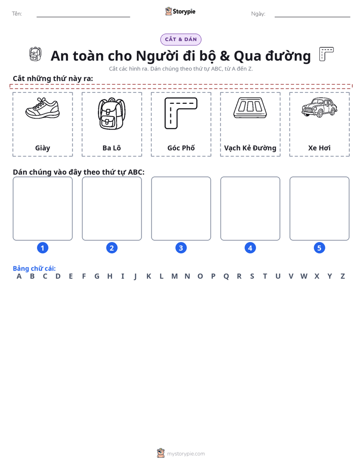 Cắt & Dán Chữ Cái