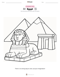 Egypt coloring page for kids