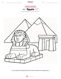 Aperçu de la feuille de travail imprimable Égypte