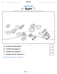 Aperçu de la feuille de travail imprimable Égypte