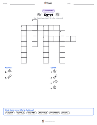 Egypt printable worksheet preview