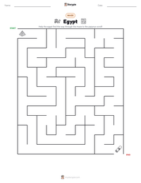 Egypt printable worksheet preview