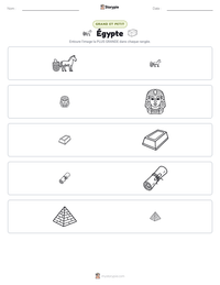 Aperçu de la feuille de travail imprimable Égypte