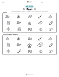 Egypt printable worksheet preview