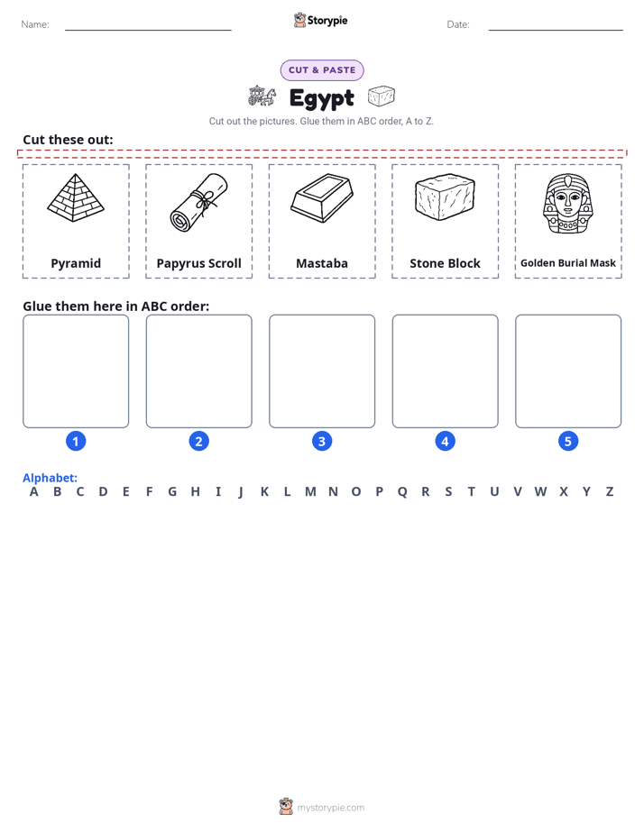 Cut & Paste Alphabet