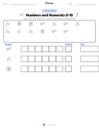 Numbers and Numerals 0-10 printable worksheet preview