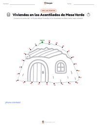 Vista previa de la hoja de trabajo imprimible de Viviendas en los Acantilados de Mesa Verde