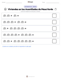 Vista previa de la hoja de trabajo imprimible de Viviendas en los Acantilados de Mesa Verde