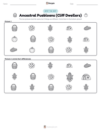 Ancestral Puebloans (Cliff Dwellers) printable worksheet preview