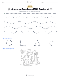 Ancestral Puebloans (Cliff Dwellers) printable worksheet preview