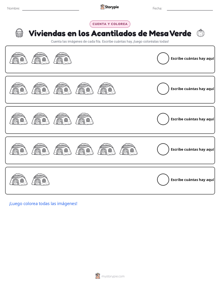 Contar y Colorear