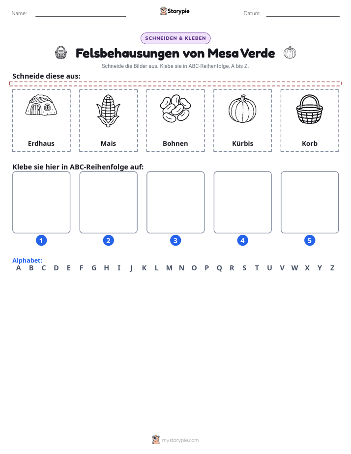 Schneiden & Einfügen Alphabet
