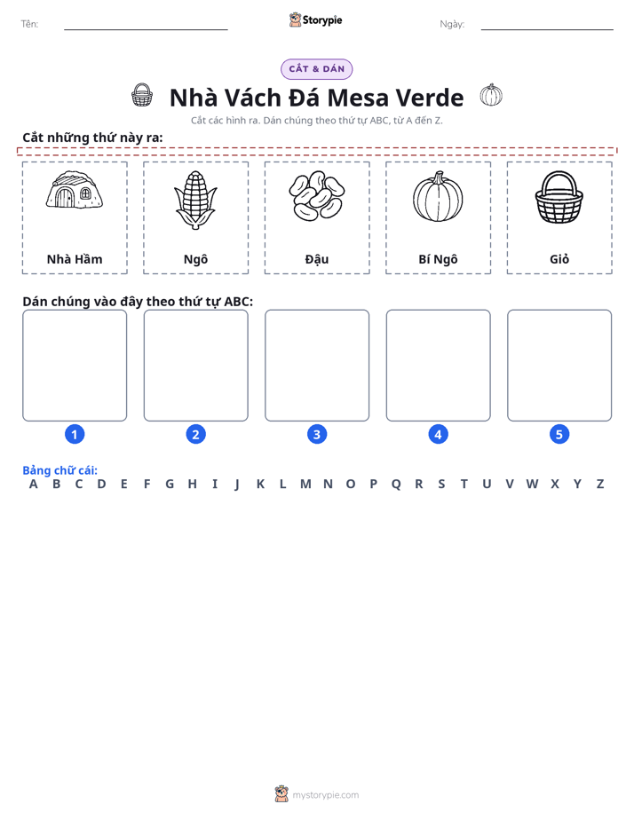Cắt & Dán Chữ Cái