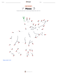 Moose printable worksheet preview