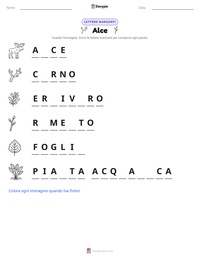 Anteprima della scheda stampabile di Alce