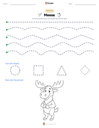 Moose printable worksheet preview