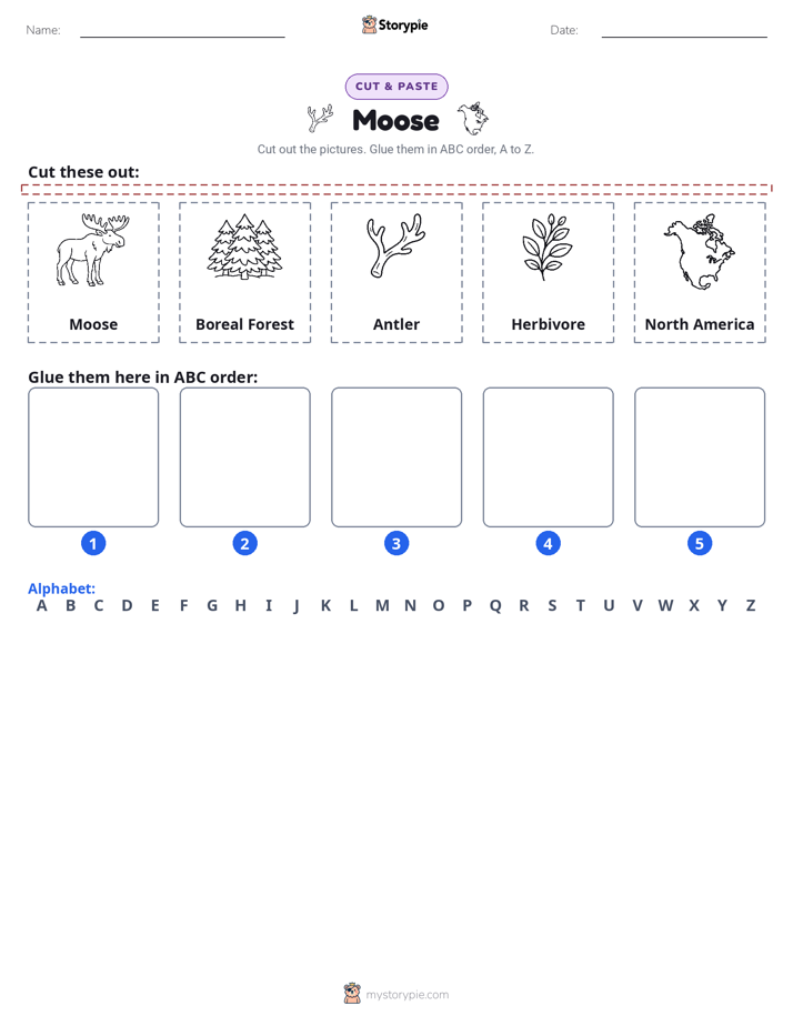 Cut & Paste Alphabet