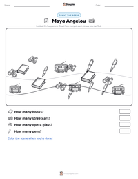 Maya Angelou printable worksheet preview