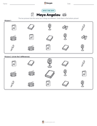 Maya Angelou printable worksheet preview