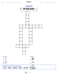 El Salvador printable worksheet preview