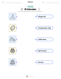El Salvador printable worksheet for kids