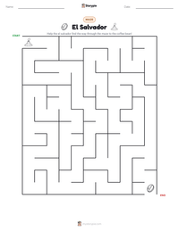 El Salvador printable worksheet preview