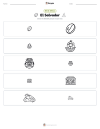 El Salvador printable worksheet preview