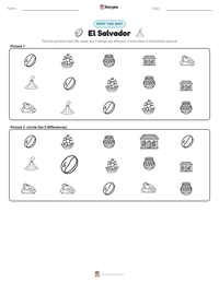 El Salvador printable worksheet preview