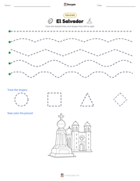 El Salvador printable worksheet preview