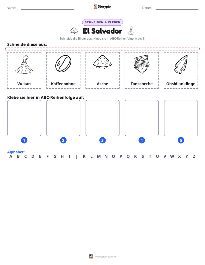 Schneiden & Einfügen Alphabet