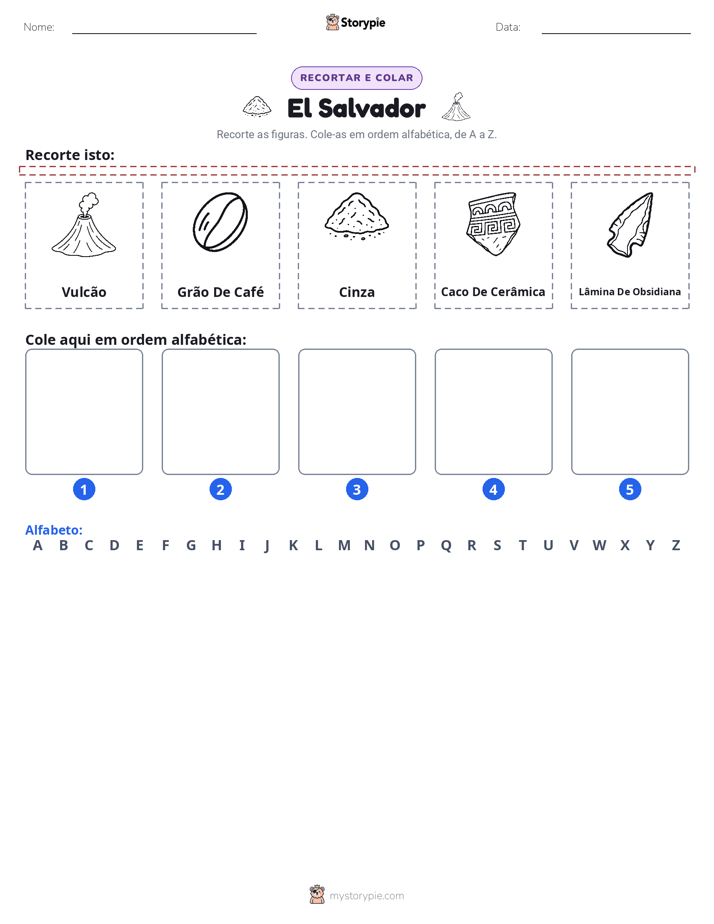 Recortar & Colar Alfabeto