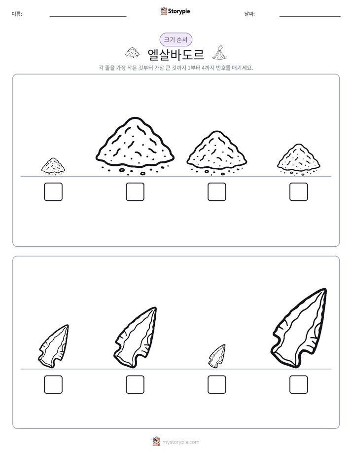 크기 순서