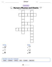 Nursery Rhymes and Chants printable worksheet preview