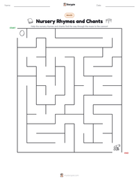 Nursery Rhymes and Chants printable worksheet preview
