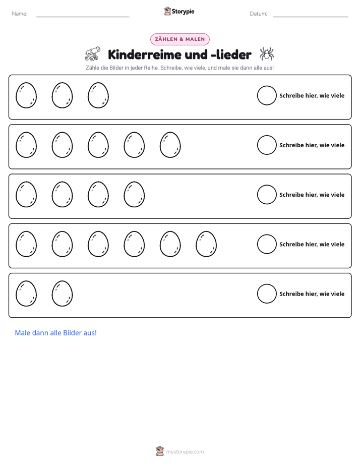 Zählen & Ausmalen